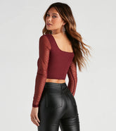 Eyes On Polka Dot Mesh Corset Top